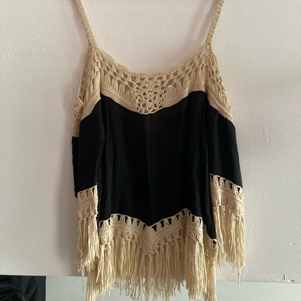 Knit Fringe Shirt